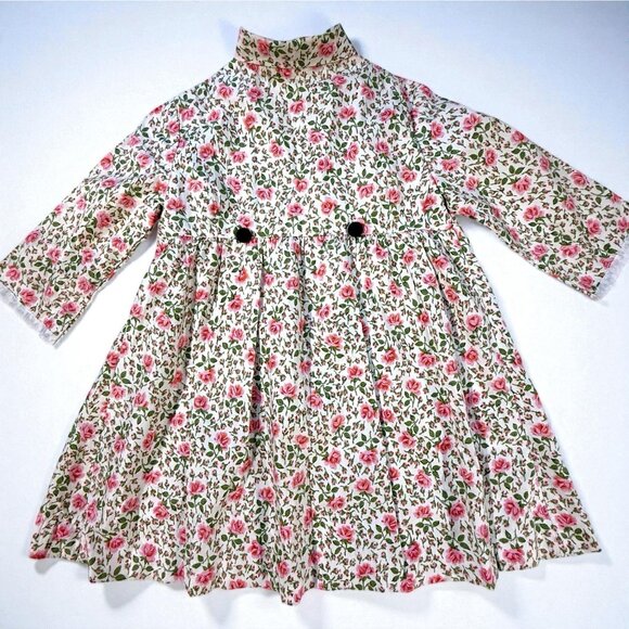 Vintage Child’s Rose Print Dressing Robe 60s RUTH ORIGINALS - Picture 2 of 8